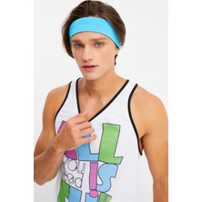 Butikgiz Aqua Erkek Pamuklu Penye, Kaymaz, Terletmez, Ultra Hafif, Spor Saç Bandı Bandana