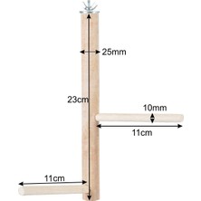 X-Perk Ağaç Sopalı Kuş Tüneği Kuş Parkuru Tünek Boy 23 cm