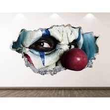 Kt Grup Ürkütücü Palyaço Full Hd Baskı 3D Modern Duvar Sticker