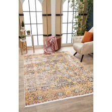 Halınet Varanasi Sarı Modern Dijital Baskı Halı