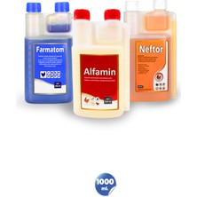 Munich Vet 3&#39;lü 1 Litre Set Farmatom 1 Litre Alfamin 1 Litre - Neftor 1 Litre