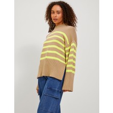 Jjxx Yarım Balıkçı Rahat Kesim Camel Kadın Kazak 12226936