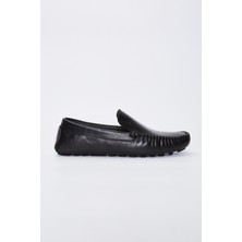 Valmenti Astro Erkek Siyah Hakiki Deri Loafer Ayakkabı 355 13660 Erk Ayk Y23