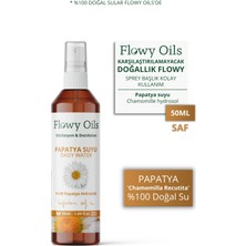 Flowy Oils Papatya Suyu %100 Tam Saf Doğal Yağlı Distilasyon Hidrosöl Suyu Tonik Daisy Hydrosol Tonic 50ML