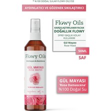 Flowy Oils Gül Mayası Aydınlatıcı %100 Tam Saf Doğal Yağlı Distilasyon Hidrosöl 50ML