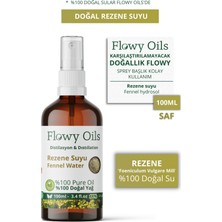 Flowy Oils Rezene Suyu Cam Şişe %100 Tam Saf Doğal Yağlı Distilasyon Hidrosöl Suyu Fennel Hydrosol 100ML