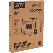 ZMR Ontem 200 W Siyah Kasa Slm LED Projektör IP66 (Beyaz 6500K)-131211 22 S