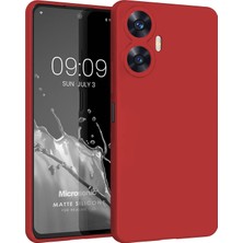 Microsonic Matte Silicone Realme C55 Kılıf Kırmızı