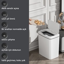 Exquisite 16 Lt Otomatik Akıllı Çöp Kutusu - Beyaz (Yurt Dışından)