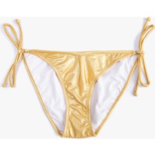 Koton Simli Bikini Altı Normal Bel Yanları Bağlama Detaylı