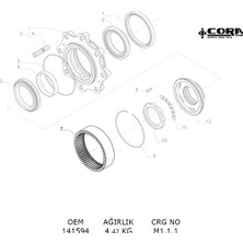 Cora Gear Carrora Diferansiyel Çember Dişilisi OEM/141594