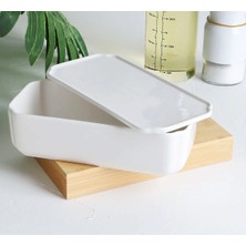 Morlimon Pure Tekli Kapaklı Dikdörtgen Kase 19 cm