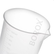 Zürih Ticaret Plastik Beher 1000mL - Kabartma Dereceli Ölçülü - Kırılmaya Dayanıklı - Kalın Duvarlı