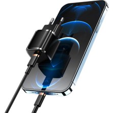 Livx Rapid 20W Usb-C Mini Pd Hızlı Şarj Cihazı Güç Adaptörü ve 1 Metre Iphone Şarj Kablosu