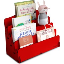Mingitav Mini Lucky 4 Raflı Ahşap Masaüstü Mini Kitaplık Montessori Çocuk Kitaplığı Çocuk Odası Kitaplık
