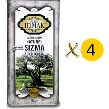 Altın Irmak TOPTAN FİYATA PERAKENDE Soğuk Sıkım Natürel Sızma Zeytinyağı 5litre x 4adet = 20 litre