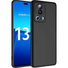 Case 4U Xiaomi Mi 13 Lite Kılıf Kamera Korumalı Içi Kadife Logosuz Mara Lansman Silinebilir Kılıf Siyah