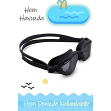 Telvesse 4lü Set Swimmer Pro Buğu Yapmaz Havuz Deniz Yüzücü Gözlüğü Boneli Tıkaçlı Uv Korumalı Yüzme Siyah