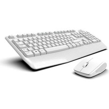 Turbox Workeys Office USB Kablosuz 2.4ghz Beyaz Multimedya Standart Q Kablosuz Klavye ve Mouse