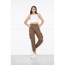 Kadın Jogger Rahat Kalıp Paça Lastikli Gabardin Pantolon