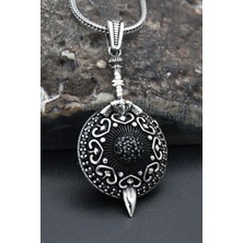 Prestige Gümüş Kılıç Kalkan 925 Ayar Erkek Gümüş Kolye Zincir