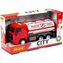 Polesie 96296 City-2 Sürtmeli V2 Tanker Işıklı ve Sesli Kırmızı Kabin Kutuda - Polesie