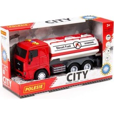 Polesie 96296 City-2 Sürtmeli V2 Tanker Işıklı ve Sesli Kırmızı Kabin Kutuda - Polesie