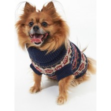 Barbour Case Fair Isle Köpek Kıyafeti RE75 Cranberry