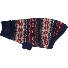 Barbour Case Fair Isle Köpek Kıyafeti RE75 Cranberry