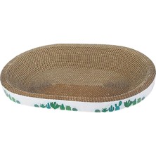 Basto Kediler Scratcher Karton Çizik Ped Evi Kanepe Yuvası Kedi Çizer Tahtası Oval Kaktüs 43CM (Yurt Dışından)