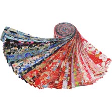 Basto 40PCS Japon Tarzı Pamuklu Kumaş Şeritler Demet Diy Zanaat Kumaş Patchwork 6.5X50CM (Yurt Dışından)