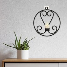 Basto Duvara Monte Sütun Mum Tutucu Aplik Düğün Black Dairesel (Yurt Dışından)
