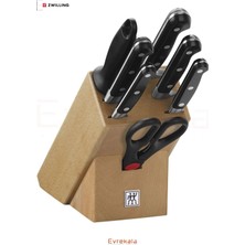 Zwilling Evrekala Shop Prof Bıçak Seti Zwilling 8 Parça Ahşap Blok Knife Set