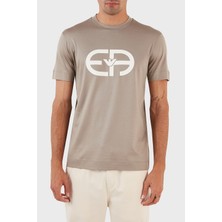 Emporio Armani Baskılı Slim Fit Bisiklet Yaka T Shirt Erkek T Shirt 8N1TF6 1juvz 0643
