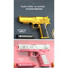 Girlhood And Boyhood Golden Desert Eagle Kabuk Fırlatma Yumuşak Kurşun M1911 Tabanca Glock Çocuk Oyuncak Simülasyonu Kurşun Kapmak (Yurt Dışından)