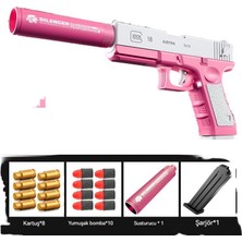 Girlhood And Boyhood Golden Desert Eagle Kabuk Fırlatma Yumuşak Kurşun M1911 Tabanca Glock Çocuk Oyuncak Simülasyonu Kurşun Kapmak (Yurt Dışından)