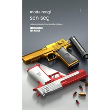 Girlhood And Boyhood Golden Desert Eagle Kabuk Fırlatma Yumuşak Kurşun M1911 Tabanca Glock Çocuk Oyuncak Simülasyonu Kurşun Kapmak (Yurt Dışından)