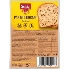 Schar Pan Multigrano Glutensiz Ketenli Ayçekirdekli Ekmek 250 gr (8 Adet)