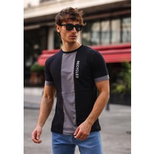 Aziso Baskılı Slim Fit Erkek Tişört Bisiklet Yaka T-Shirt %100 Pamuk