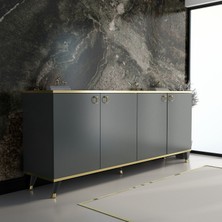 Mobilya Gezegeni Karen Gold Konsol K20 Koyu Gri 160 cm
