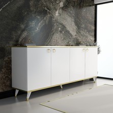 Mobilya Gezegeni Karen Gold Konsol K20 Beyaz 160 cm