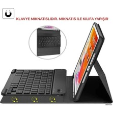 CoverCenter Aksesuar Dünyası Samsung Galaxy Tab A8 SM-X200 Klavyeli Kılıfı 10.5 Inç Tablet Bluetooth Özelliki Kalem Bölmeli