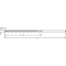 Titi 5352 Hss Parabolik Uzun Matkap Ucu 1.2 mm