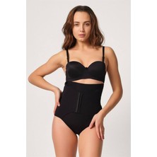 Emay Siyah Double Karın Agraf Desteklı Slip Lazer Korse