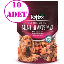 Reflex Karışık Renkli Mini Kalpli Yumuşak Köpek Ödülü 150GR 10 Ad