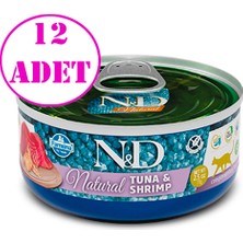 N&d Natural Ton Balıklı ve Karidesli Yetişkin Kedi Konservesi 70 gr 12 Ad