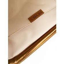 Heybes Kadın Parlak Dokulu Deri Clutch El Çantası