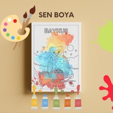 Haydi Dekor Baykuş Çocuk Mandala Boyama Kanvas Tablo