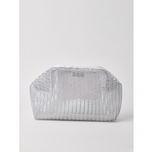 Heybes Kadın Petek Desenli Şeffaf Clutch El Çantası