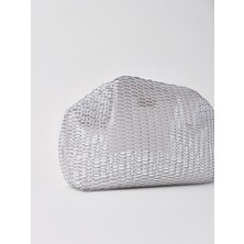 Heybes Kadın Petek Desenli Şeffaf Clutch El Çantası